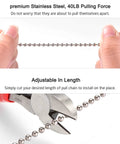Hands showing Stainless Steel Bead Pull Chain Extension 15 Feet With 3.2mm Diameter Size 6 Rustproof And Strong Pulling Force Over 40 Lbs.