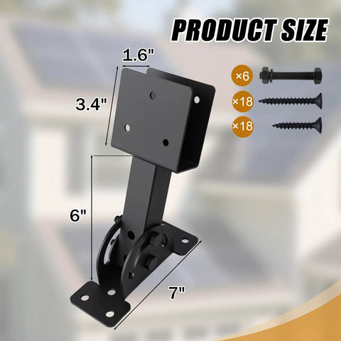 Heavy Duty 2x4 Roof Riser Brackets Kit Three Pack With Adjustable Angles Black Powder Coated Pergola Support Brackets For Patios Gazebos And Outdoor Pergolas Durable Roof Lift Brackets Built To Take Rain Or Shine