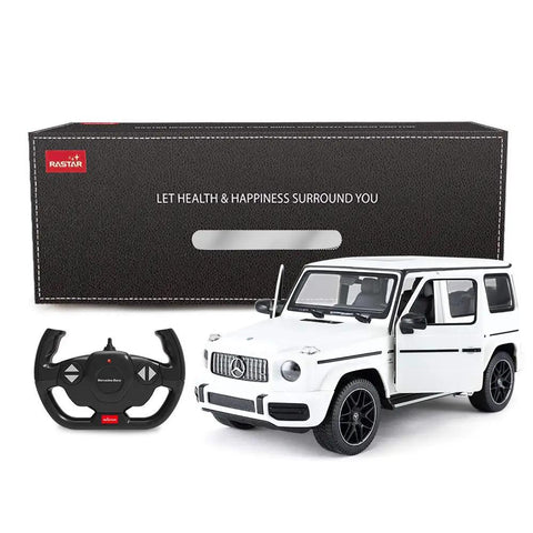 1:14 Mercedes AMG G63 Off Road Remote Control Car with Box and Remote, White Color Toy Vehicle Sweet Ride for Kids and Collectors.