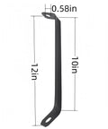 Image of Front Brace For 6 Cubic Foot Wheelbarrows Fits True Temper Wheelbarrows Front Support Bracket with dimensions.