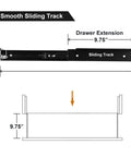 Slick Under Desk Pull Out Drawer With Lock Smooth Glide Metal Slide Organizer with 9.75 inch sliding track and key.