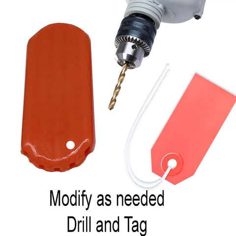 Badass High Voltage Battery Terminal Safety Covers For Electric Vehicles Sae Orange Insulated Caps showing drill and orange safety cap.