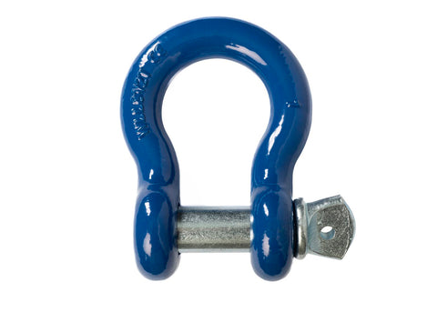 Pack Of 2 Bow Shackle 1 Inch D Ring 1-1/8 Inch Screw Pin Heavy Duty Rigging Shackles For Lifting, Recovery And Towing, Blue Finish