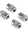 20 Pcs M4 8mm Threaded Inserts Self Tapping Helical Coil Repair Kit For Aluminum Plastic Wood And Metalworking DIY Projects Easy Install Secure Fit Restores Damaged Holes And Prevents Stripouts, four silver inserts