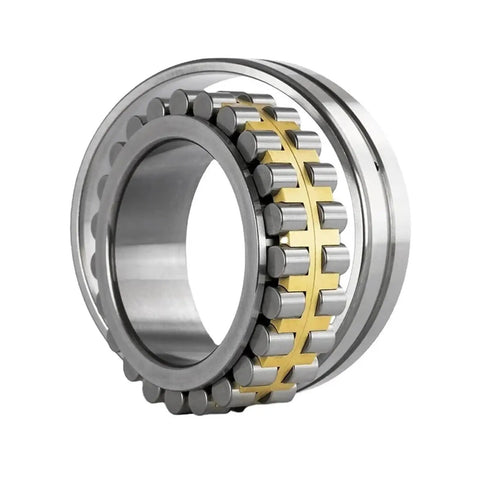 Heavy Duty Self Aligning Spherical Roller Bearing Featuring Rock Solid 160 mm Bore Design For Smooth Industrial Machinery Operation And Knockout Longevity Built Like A Tank Through The Daily Grind. Close-up of a spherical roller bearing.