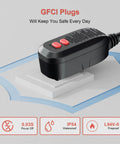 GFCI Plug Replacement Auto Reset 15 Amp 3 Prong 3 Wire Waterproof Ground Fault Circuit Interrupter Heavy Duty Safe Power Outlet