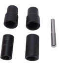 Five Piece Lug Nut Extractor Set For Stripped Bolts Chrome Molybdenum Steel Heavy Duty Nut Remover Tools With 17mm 19mm 21mm 22mm Sizes