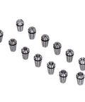 Heavy Duty 13 Piece Collet Chuck Set for Milling Lathe ER Tool Holders 1mm To 7mm Clamping Range with Individual Storage Box