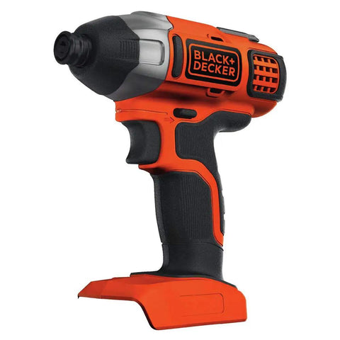 Orange 20V Cordless Impact Driver With Quick Release One Quarter Inch Hex Chuck Beefy Torque Up To 1375 Inch Pound 3000 RPM 3900 IPM