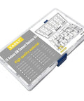 75 Piece 5W Ceramic Cement Resistor Kit With Axial Leads White Wirewound Power Resistors Covering 0.1R Through 10K Ohm in plastic case