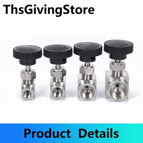 Heavy Duty 304 Stainless Steel G Female Needle Valves For Precise Flow Control In Water Gas Oil, front view