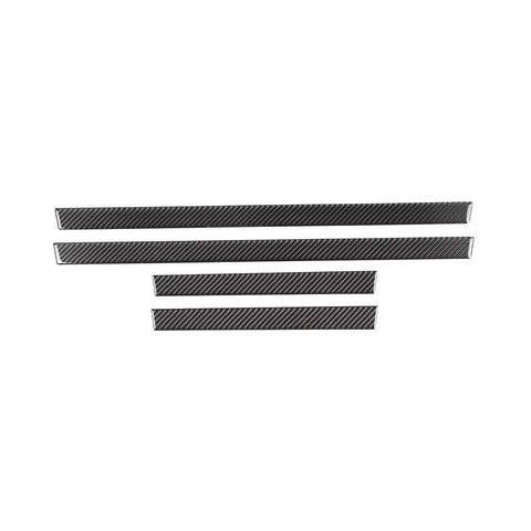 Toyota Land Cruiser Prado Door Sill Protectors Stickers Carbon Fiber Edge Guards Trim For 2010 2017 Models displayed in set