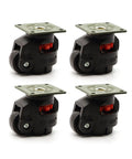 Heavy Duty Nylon Swivel Casters With Adjustable Leveling Base For Tool Carts And Work Benches featuring four locking wheels.
