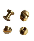 Copper shoe rivets for barefoot grounding shoes, brass finish, 24 pieces for 3 pairs