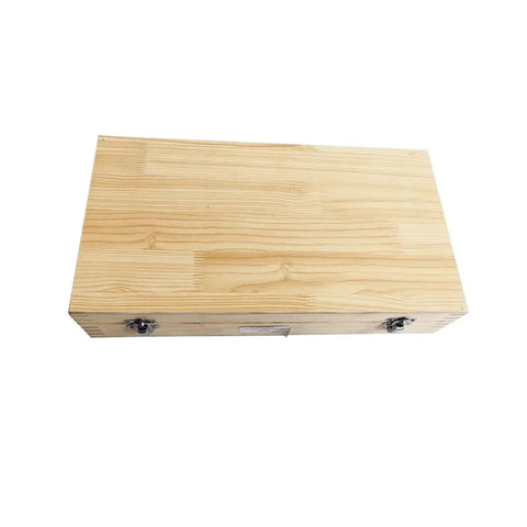 Wooden case for Keyway Broach Set 18 Piece HSS Keyway Cutting Tools For CNC Milling Includes 4mm 5mm 6mm 8mm Cutters And 12 To 28 Bushings