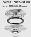 Aluminum alloy axle disc showcasing durable construction and smooth rotation for Heavy Duty Slick Spin Tempered Glass Lazy Susan Turntable.