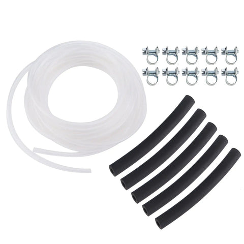Heavy Duty Fuel Hose Kit 89031118 For Webasto Eberspacher Heater Replacers With Clips, 5 Rubber Oil Pipes Line Set And Accessories For Air Heating Systems That Are Totally Awesome. clear hoses and clips set