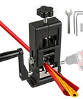 Beast Of A Drill Powered Wire Stripper Machine With Hardened Blades And V Groove Rollers for 0.06 to 1 inch wires, includes tools.
