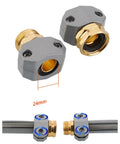 Ultimate Garden Hose Repair Kit Fixes 3/4 And 5/8 Inch Leaks Fast With Heavy Duty Aluminum Couplings And Zinc Clamps For A Smooth Outdoor Workflow That Lasts A Long Time Without Drips Or Hassles. 24mm hose repair couplings with zinc clamps