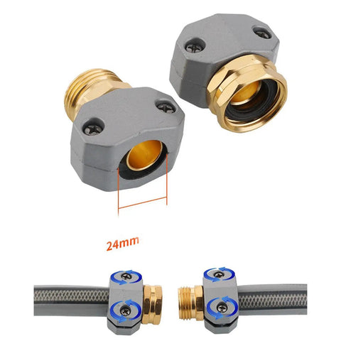 Top Rated Garden Hose Repair Kit With Durable Aluminum Couplings Stops Leaks Fast. Perfect Fix For 3/4 Inch And 5/8 Inch Hoses On Sprinklers Faucets And Nozzles. Heavy Duty Zinc Clamps Work Like Magic To Save Money and Keep Your Yard Awesome During The. 24mm hose repair connectors with aluminum couplings