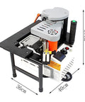 Edge Banding Machine For Woodworking With Double Sided Glue System, Adjustable Speed, Thickness 0.3-3mm, dimensions 36x40x37cm