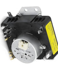 Dryer Programmer Switch W10185992 Element for Kenmore Dryers, Direct Fit Replacement Part, 115V 60Hz Compatible, Easy Install, Durable Electronic Control Switch and Heating Element for Reliable, Efficient Drying. black dryer timer switch with metal bracket and 115V 60Hz motor