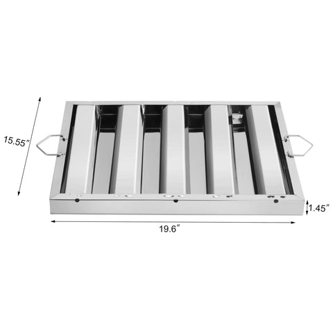 Beefy Pro Grade Hood Filter For Commercial Kitchens 20 Inch Wide 16 Inch High Stainless Steel 430 Welded Construction Set Of 6