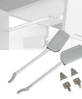Smooth Operating Cabinet Lift Up Hinge With Hydraulic Buffer For Quiet No Squeak Opening Aluminum Alloy Construction 26.45 Lb Load Capacity Heavy Duty Cabinet Door Hardware Fits 33.46 By 39.37 Inch Cabinets