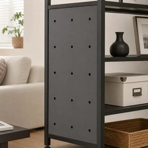 Tough As Nails Heavy Duty Adjustable Steel Storage Shelves Rust Resistant Garage Rack with perforated side panel detail