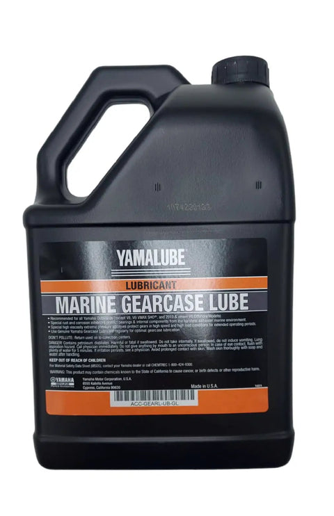 Marine Lower Unit Gearcase Lubricant 1 Gallon For Outboard Drives SAE 90 And 80W-90 GL 4 Approved bottle front view