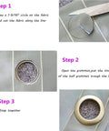 Step-by-step guide for installing 20 Pack Curtain Grommet Kit With 1.7 Inch Inner Diameter Silencer Sliding Brown ABS Grommets.