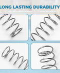 Front view: Check valve spring, stainless steel, for Pentair Ortega; set of four
Side view: Check valve spring, stainless steel; for Pentair Ortega, four pieces
Close-up: Stainless steel tension spring for check valve parts
Angled view: Stainless steel check valve spring, four-pack