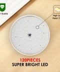 Close-up of Ultra Bright 4000LM Camping Lantern 120 LED light panel, showing high quality LED patch arrangement.