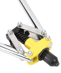 Close-up of Heavy Duty Double Handle Rivet Nut Tool Kit Pro Grade Build For Aluminum Rivets, showing ergonomic grip details.