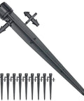 25 Adjustable Drip Irrigation Emitters With Stakes 0 To 18 GPH Flow 360 Degree Sprinkler Heads for garden use