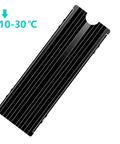 Double Sided M.2 NVMe Heatsink for 2280 SSDs Aluminum Cooler With Thermal Silicone Pad Fits PS5 and Desktop PC PCIe NVMe M.2 Drive Cooling Solution for Snappy Load Times Black, black aluminum fins