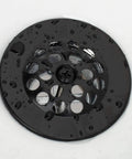 Trip Lever Tub Trim Kit Set With Overflow Face Plate And Strainer Drain Matte Black Finish shown in bathroom setting