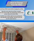 Instructions for changing HVAC filter with Heavy Duty Fiberglass Furnace Filter 16x25x1 with Double Strut GDS Series installation