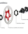 Installation view of Centerlock To Six Bolt Rotor Adapter With Lockring All In One Kit for MTB and Road Bikes