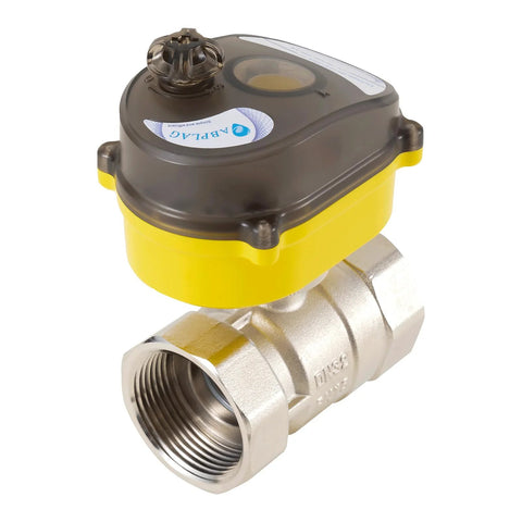 Electric Ball Valve One And A Quarter Inch Full Bore With 24V Actuator And Universal 110 230V Power Adapter Automatic Return Normally Closed Water Valve DN32MM For Easy Plumbing Control And Auto Irrigation Systems