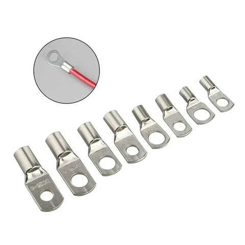 Essential 70 PCS Copper Lug Ring Wire Connectors Cable Crimp Terminal Kit For Solid Gold Plated SC6 To SC25 Electrical Wiring Projects That Are Total Gears, SC6-SC25