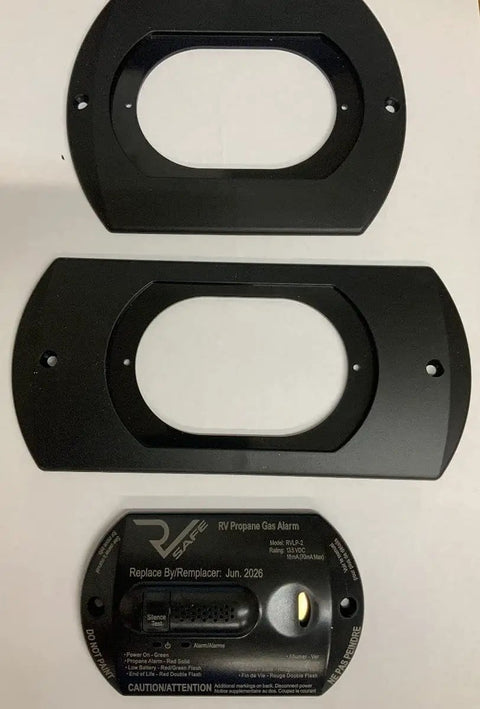 2-Wire Propane Gas Alarm For RVs Surface Mount Black Finish UL 1484/2034 Listed 5-Year Life Includes Two Universal Mounting Brackets
