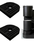 Kick It Up A Notch With This Game Changing Coffee Cup Riser And Splash Control Platform elevating black mug near Keurig brewer.