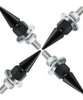 Spike License Plate Screws Fasteners 4 Piece Kit For Cars Trucks And Motorcycles Black Durable Rustproof Weatherproof Easy Install