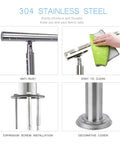 304 stainless steel adjustable handrail kit features anti-rust finish, easy clean surface, and sturdy floor mount for secure garden stairs. Upgrade Your Curb Appeal Instantly With This Top Shelf Adjustable Stainless Steel Handrail Kit Featuring A Sleek Brushed Silver Finish And Hella Sturdy Floor Mount Brackets For Secure Garden Stairs.