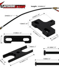 LS Valve Spring Compressor And Air Valve Holding Tool Kit components with dimensions for GM Chevy LS1 LS2 LS3 LS6 engines.