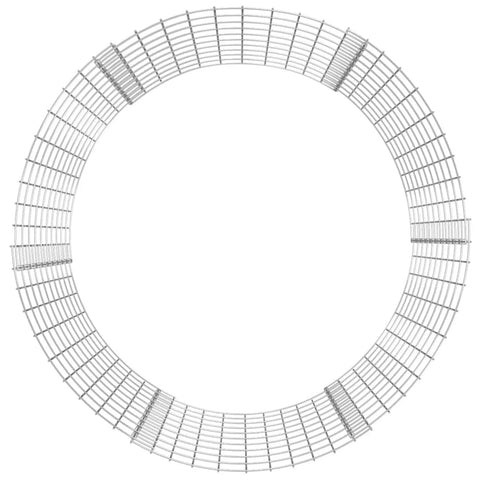 Top view of Large Galvanized Steel Garden Composter 39.4 Inch Cylindrical Outdoor Bin showing circular, silver metal structure.