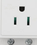 Built Like A Tank Din Rail Power Outlet Socket with white nylon housing and green copper contacts for 15A 110-250V use.