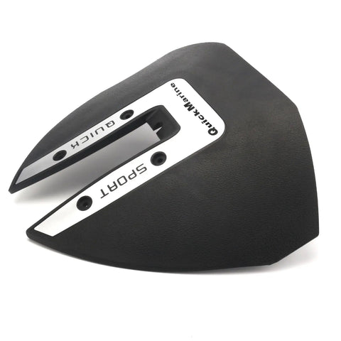 Black Whale Tail Hydrofoil Stabilizer For 40-300 HP Outboard Motors And Sterndrive Boats, angled view, boosts speed and handling.