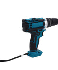 Heavy Duty 21V Cordless Drill Driver Delivering Full Capability For Wood Or Plastic Drilling And Furniture Assembly During Household Repair Tasks That Smash Through The Daily Grind Without Making You Break A Sweat Ever, showing compact design and black-blue color.